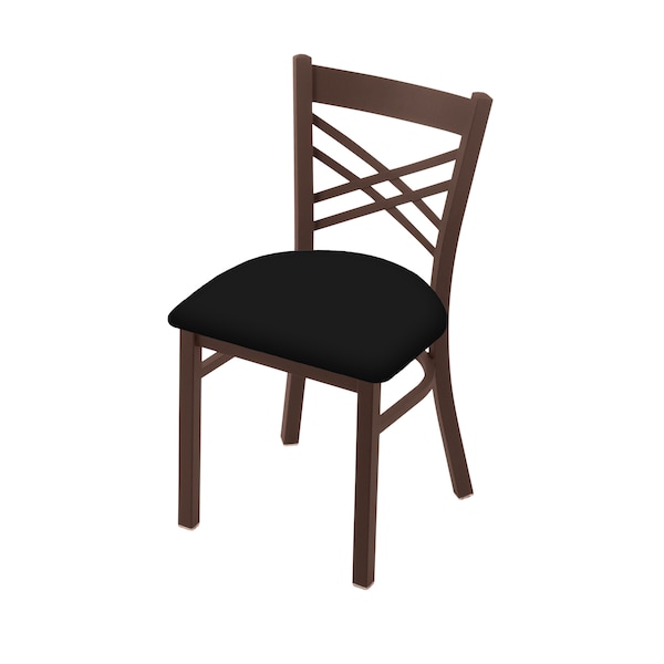 620 Catalina 18" Chair with Bronze Finish and Black Vinyl Seat